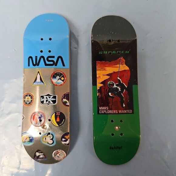 Vintage Tech Deck Habitat Syvanen NASA Mars & Patch Logo Array Finger Board LOT - Picture 1 of 5